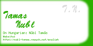tamas nubl business card
